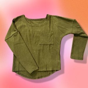 Cropped Long-Sleeve Sweater / Shirt